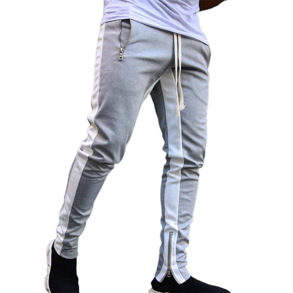 Viser de survêtement skinny pour hommes, pantalons de jogging à fermeture éclair latérale, survêtements Hip Hop Sportedly, pantalons de sport FJpouvez-vous ms, proximité Wstring
