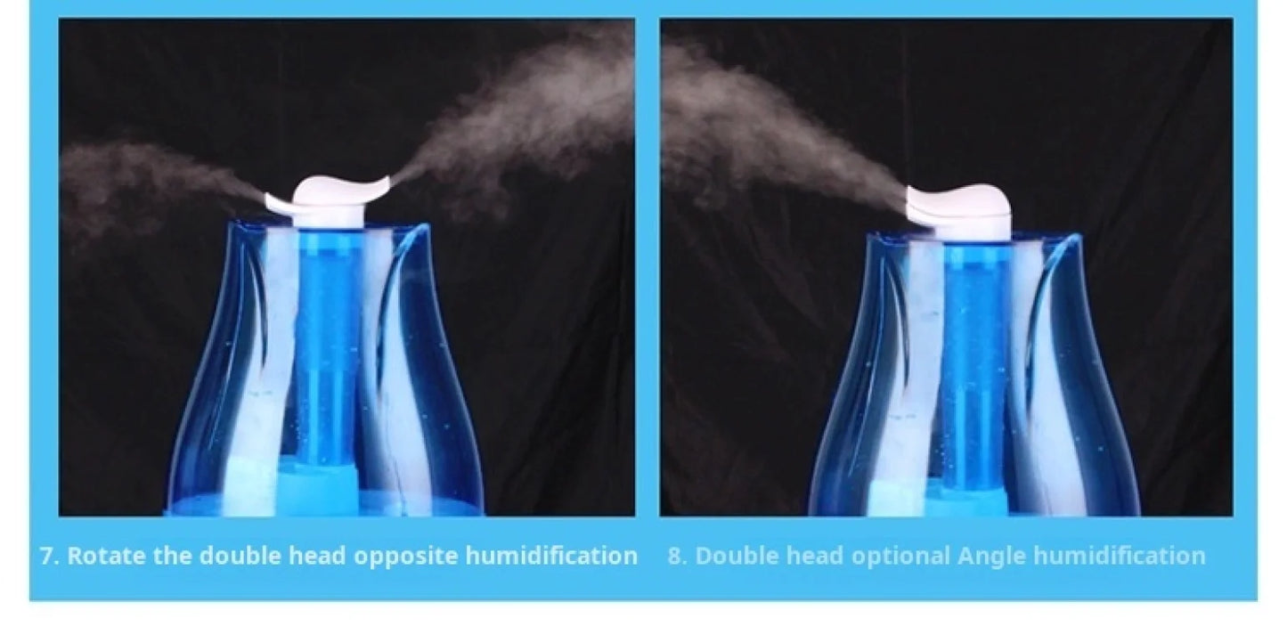 Humidificateur Ultrasonique 4L — Double Pulvérisation, Arrêt Auto & Contrôle Tactile