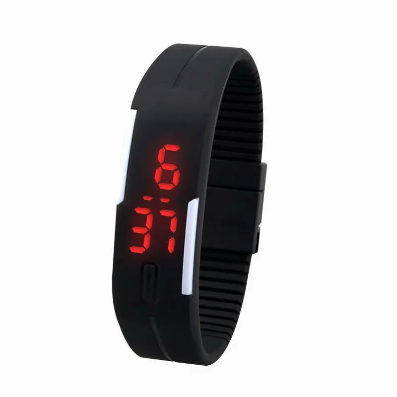 Montre Digitale LED MOONBIFFY DW4805 — Écran Tactile, Bracelet Silicone, Style Sport Unisexe