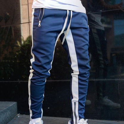 Pantalon de Survêtement Homme — Skinny | Taille Élastique & Cordon | Fermeture Éclair Latérale | Style Hip Hop | 5 Coloris | M–2XL