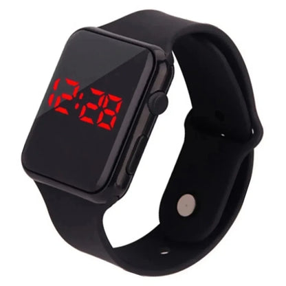 Montre Digitale LED Sport CK1500 — Bracelet Silicone, Cadran Rectangle, Unisexe