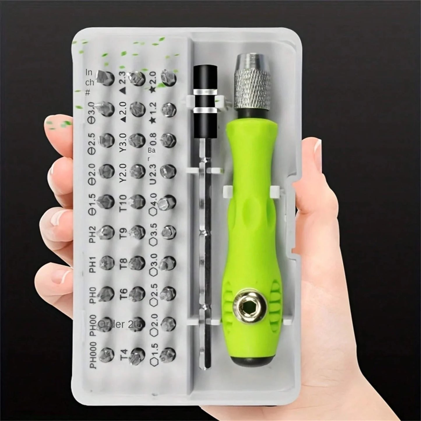 Kit Tournevis Précision 32-en-1 Galacok — 30 Embouts Magnétiques, Acier Chrome-Vanadium, Étui Compact