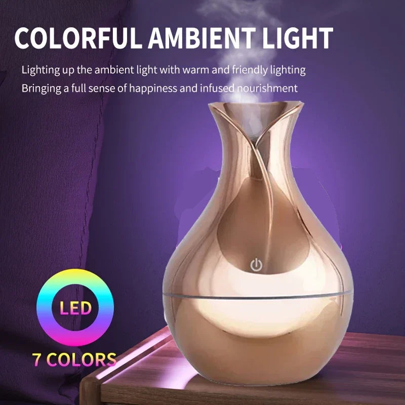 Diffuseur Arôme USB 130ml — Humidificateur Ultrasonique & Lumière LED 7 Couleurs