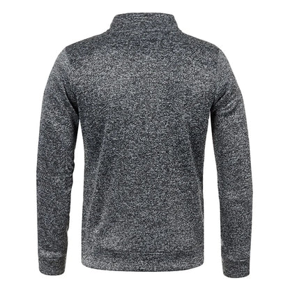 Pull à col roulé avec fermeture éclair pour homme, sweat-shirt d'extérieur, pull à demi-fermeture éclair, vêtements solides, PVD, printemps, automne