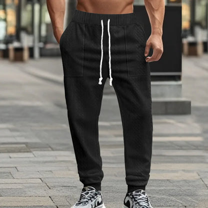 Pantalon de Jogging Homme Couleur Unie — Style Américain | Coupe Ample | Cordon de Serrage | Poches | 5 Coloris | S–XXXL