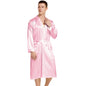 Kimono Peignoir Satin Homme — Robe de Chambre Ample Col en V