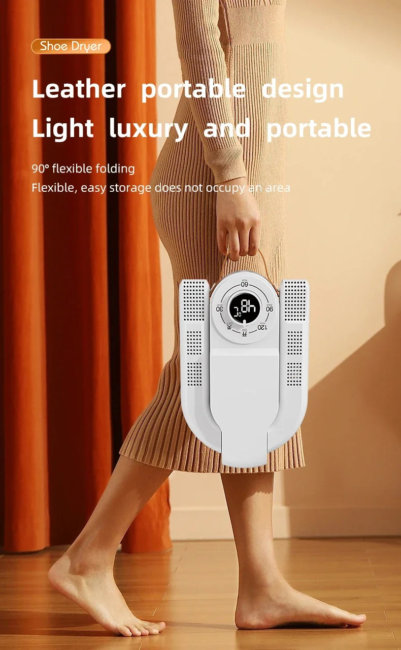 Sèche-Chaussures Intelligent 150W — Minuterie, Séchage Rapide, Désodorisant & Stérilisant