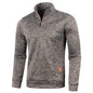 Pull à col roulé avec fermeture éclair pour homme, sweat-shirt d'extérieur, pull à demi-fermeture éclair, vêtements solides, PVD, printemps, automne