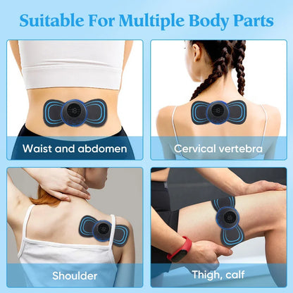 Masseur électrique de cou EMS, stimulateur de Massage musculaire, Instrument basse fréquence, patchs pour le dos, les cervicales et les mollets, Mini appareil pour douleurs articulaires