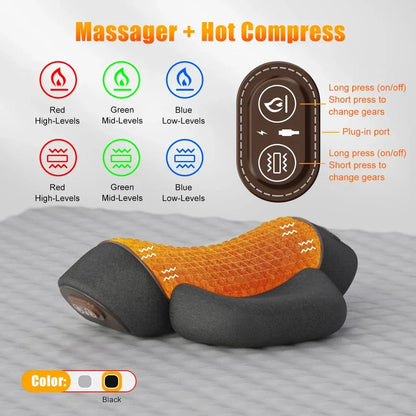 Oreiller masseur de cou électrique civière cervicale chauffage Vibration Massage dos Traction orthopédique oreillers de couchage soutien