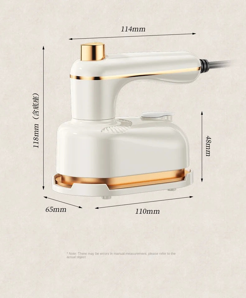 Mini Fer à Vapeur Portable 40W — Double Tension 110V/220V, Humide & Sec, Maison & Voyage