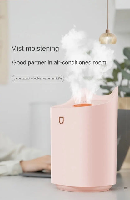 Humidificateur Double Buse 3000ml — Aromathérapie Ultrasonique, LED Ambiance & Multi-Vitesses