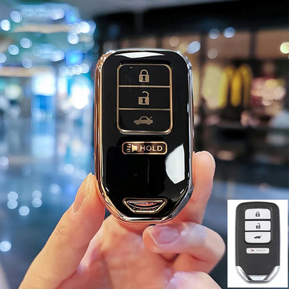 4 boutons mode TPU voiture télécommande porte-clés housse pour Honda Accord EX EXL Civic Crv Hrv pilote Ridgeline 2016 -2018 Pocketor