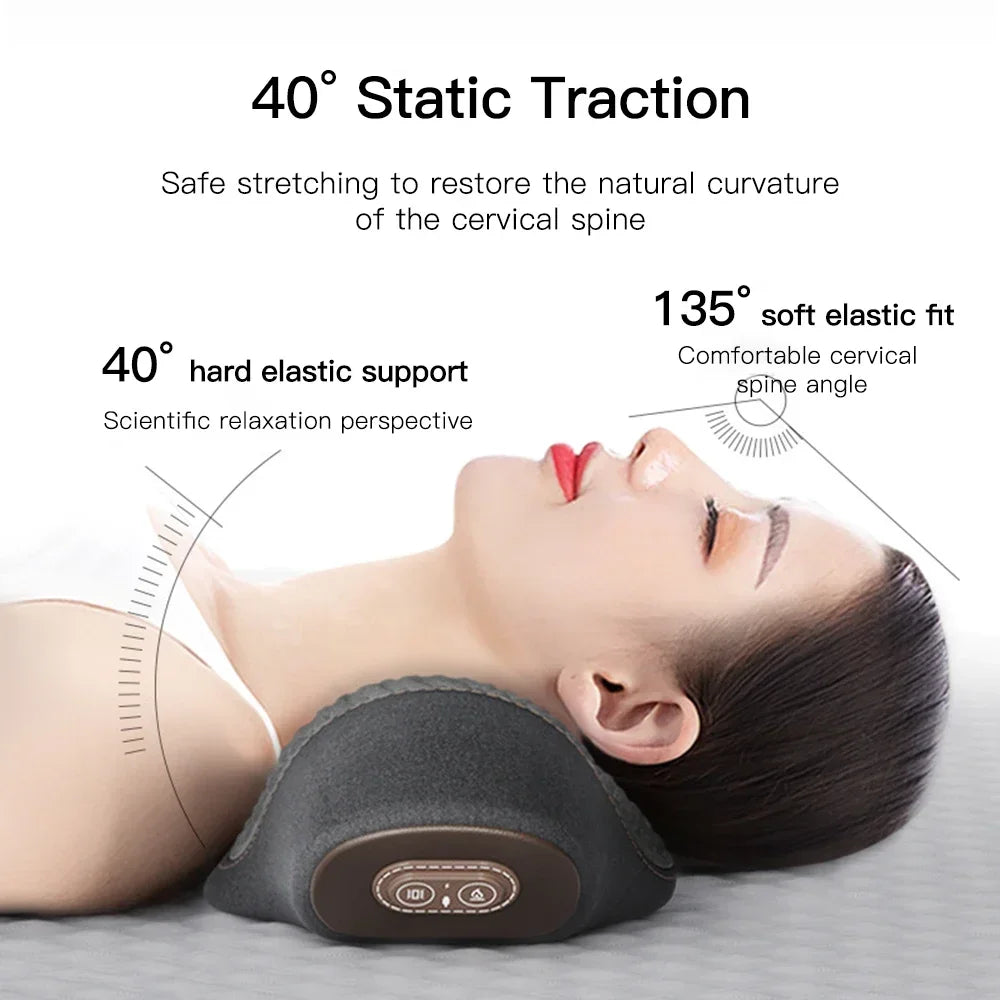 Oreiller masseur de cou électrique civière cervicale chauffage Vibration Massage dos Traction orthopédique oreillers de couchage soutien