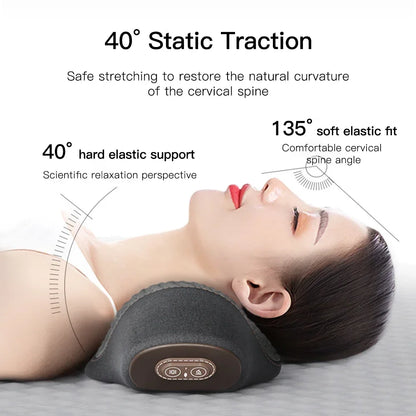 Oreiller masseur de cou électrique civière cervicale chauffage Vibration Massage dos Traction orthopédique oreillers de couchage soutien